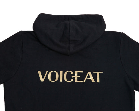 voiceat felpa cappuccio nero dettaglio